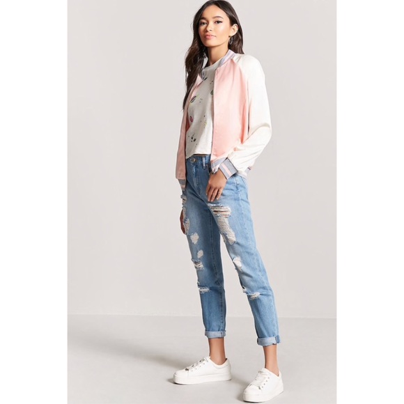 NWOT Satin Varsity Style Jacket Size S - Picture 4 of 4